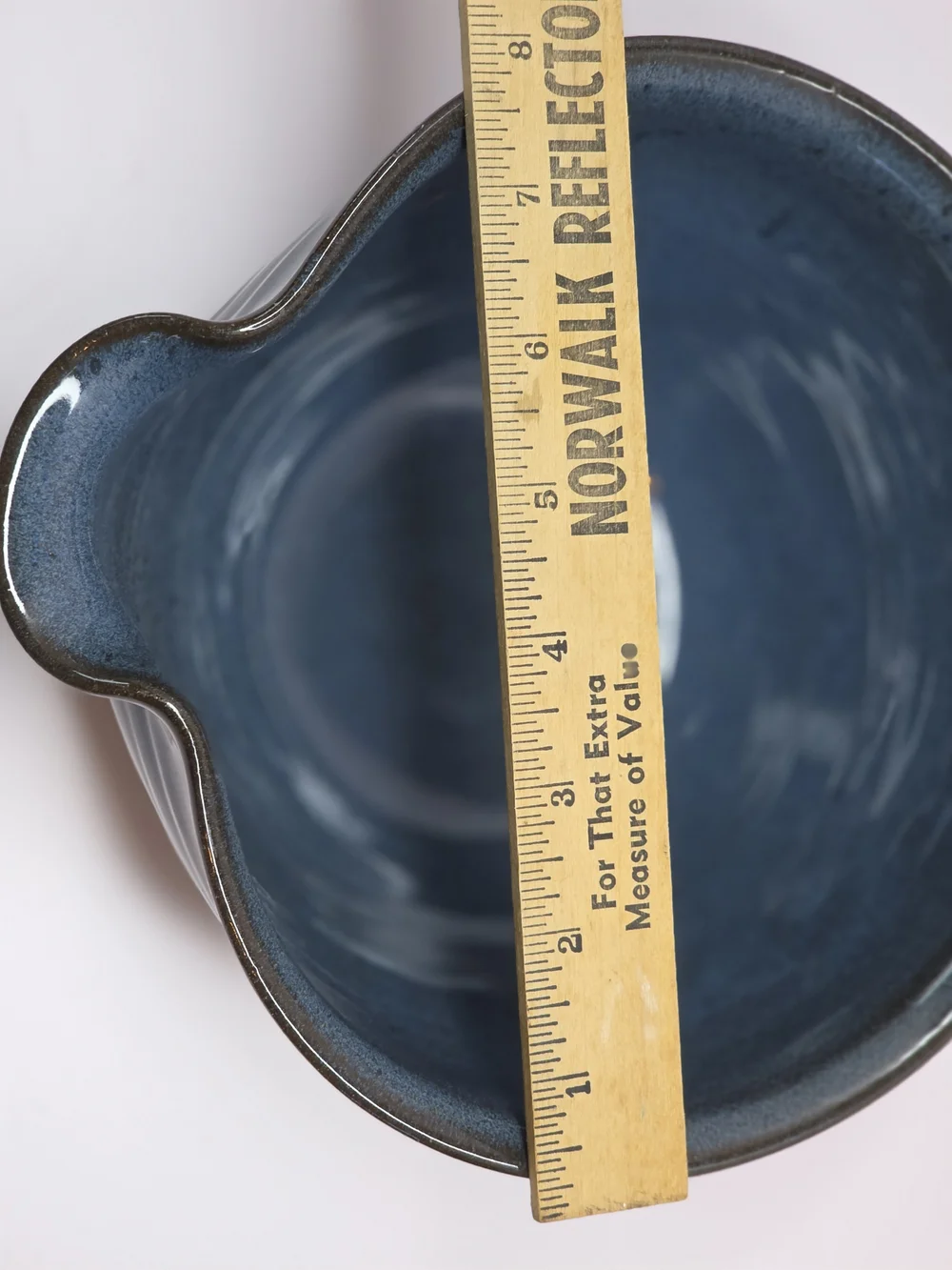 Vintage Pottery Batter Bowl Cobalt Blue- Rustic Farmhouse